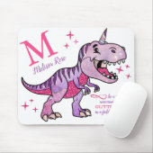 Monogram naam Unicornasaurus Roze Glitter Rex Muismat (Met muis)