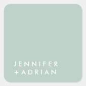 monogram, naam, vierkante sticker (Voorkant)