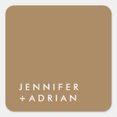 monogram, naam, vierkante sticker (Voorkant)