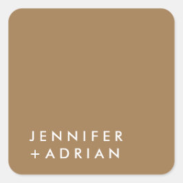 monogram, naam, vierkante sticker