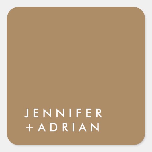 monogram, naam, vierkante sticker (Voorkant)