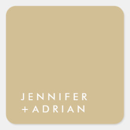 monogram, naam, vierkante sticker