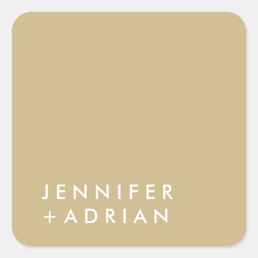 monogram, naam, vierkante sticker (Voorkant)