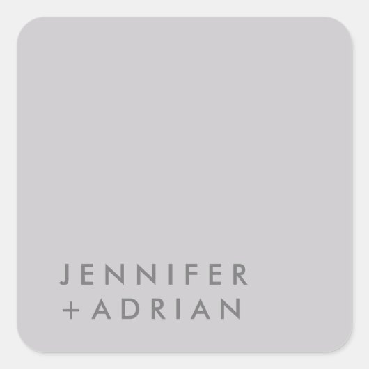 monogram, naam, vierkante sticker (Voorkant)