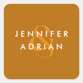 monogram, naam, vierkante sticker (Voorkant)