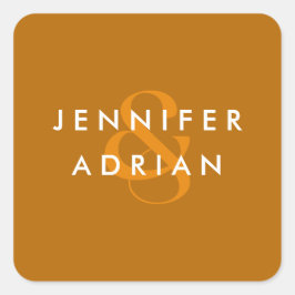 monogram, naam, vierkante sticker