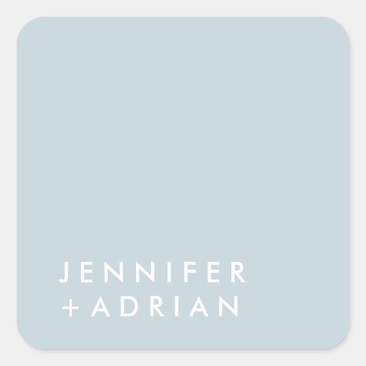 monogram, naam, vierkante sticker (Voorkant)