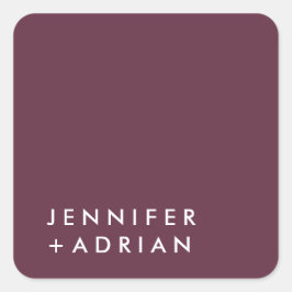 monogram, naam, vierkante sticker