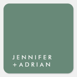 monogram, naam, vierkante sticker