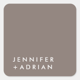 monogram, naam, vierkante sticker