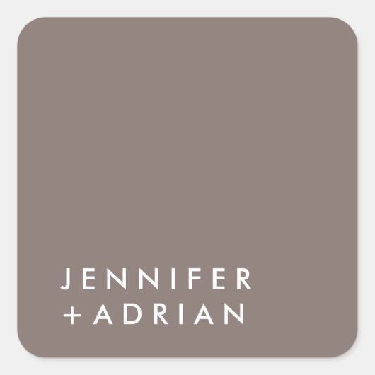 monogram, naam, vierkante sticker (Voorkant)