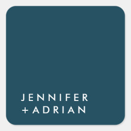 monogram, naam, vierkante sticker