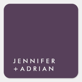 monogram, naam, vierkante sticker