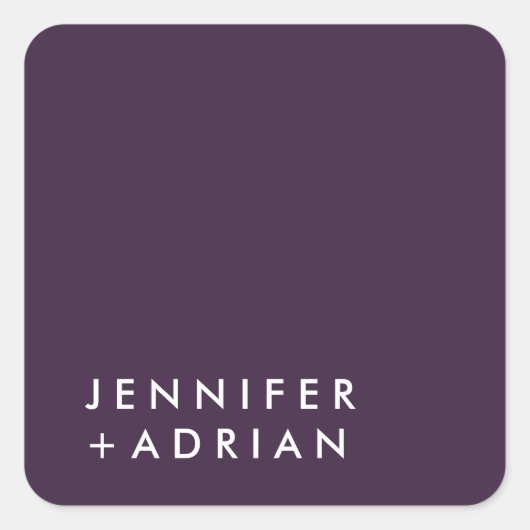 monogram, naam, vierkante sticker (Voorkant)