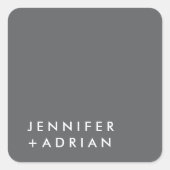 monogram, naam, vierkante sticker (Voorkant)