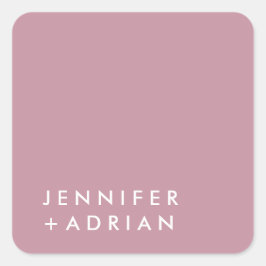 monogram, naam, vierkante sticker