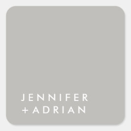 monogram, naam, vierkante sticker