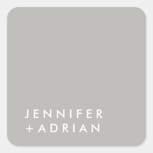 monogram, naam, vierkante sticker (Voorkant)