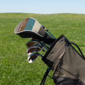 Monogram naam Vintage Retro streep Golfheadcover (Insitu)
