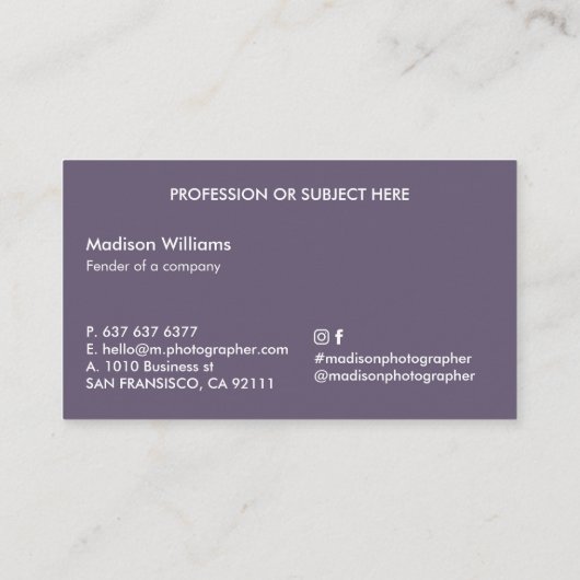 monogram, naam, visitekaartje (Achterkant)