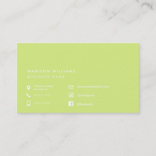 monogram, naam, visitekaartje (Achterkant)