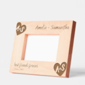 Monogram Naam Vrienden Custom Wood Lijsten Gegraveerde Lijstjes (Links)