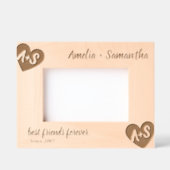 Monogram Naam Vrienden Custom Wood Lijsten Gegraveerde Lijstjes (Voorkant)