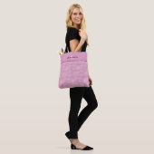 Monogram Naam Vrouwelijk Roze Blush Bloemen Doodle Tote Bag (Op model)