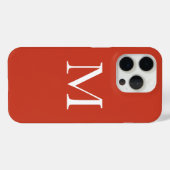 Monogram Naam Warme Terra Cotta Sinaasappel Aangep Case-Mate iPhone Case (Achterkant (horizontaal))