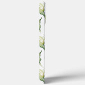 Monogram naam waterverf bloemige elegante witte le Case-Mate iPhone case (Achterkant / Rechts)