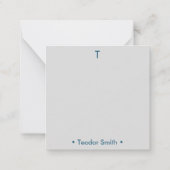 Monogram & Naam Waterverf Colosseum Rome Italië Notitiekaartje (Achterkant)