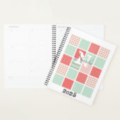 Monogram Naam Waterverf Patroon 2025 Planner (Display)