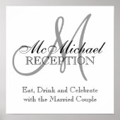 Monogram naam Weddenschappen Afvangtekens Poster (Voorkant)