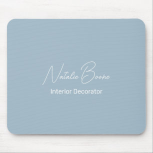 Monogram naam: White Light Blue Interior Decorator Muismat