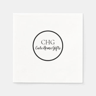 Monogram naam winkel bedrijf servet