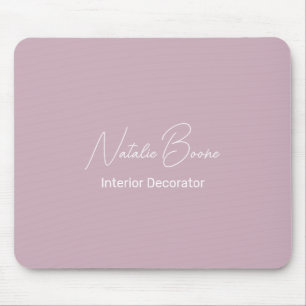 Monogram naam Witte pasta Roze binnenste decorator Muismat