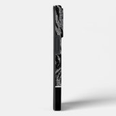 Monogram naam Zebraprint Zwart Zilver Grijs Case-Mate iPhone Case (Achterkant / Rechts)