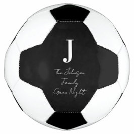 Monogram Naam Zwart en Wit Familie Spelletjes Avon Voetbal