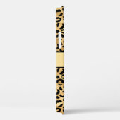 Monogram Naam Zwart Goud Luipaardprint Jachtluipaa Case-Mate iPhone Case (Achterkant / Rechts)