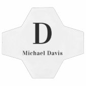 Monogram naam zwart voetbal (Enkel)