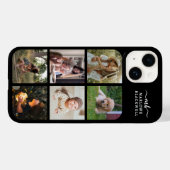 Monogram Naam Zwart Wit 6 Foto Collage Case-Mate iPhone Case (Achterkant (horizontaal))
