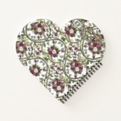  monogram NaamFloral Mauve Pink Sage Notitieboek (Achterkant)