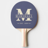 Monogram & naamoverlay Lavendel bries Tafeltennisbatje (Voorkant)