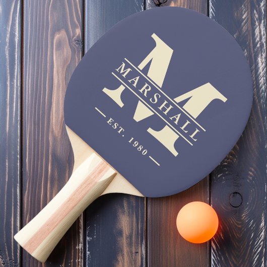 Monogram & naamoverlay Lavendel bries Tafeltennisbatje