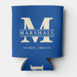Monogram & naamoverlay mid-century royal blikjeskoeler