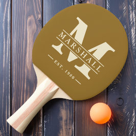 Monogram & naamoverlay Warm woestijn Tafeltennisbatje