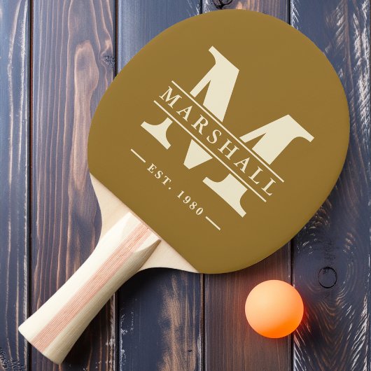Monogram & naamoverlay Warm woestijn Tafeltennisbatje