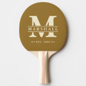 Monogram & naamoverlay Warm woestijn Tafeltennisbatje (Voorkant)