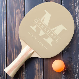 Monogram & naamoverlay Zandduin Tafeltennisbatje