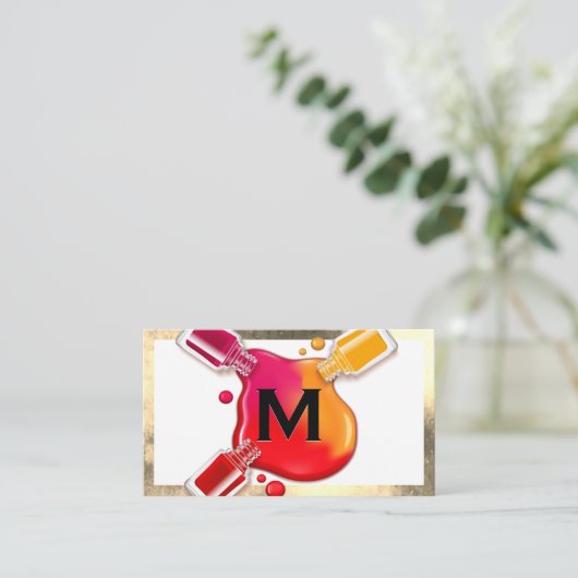 Monogram | Nagellak Gieten Visitekaartje (Staand voorkant)